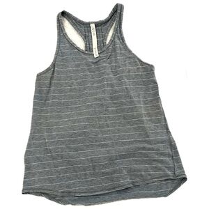 LULULEMON size 8 gray striped tank top EUC!